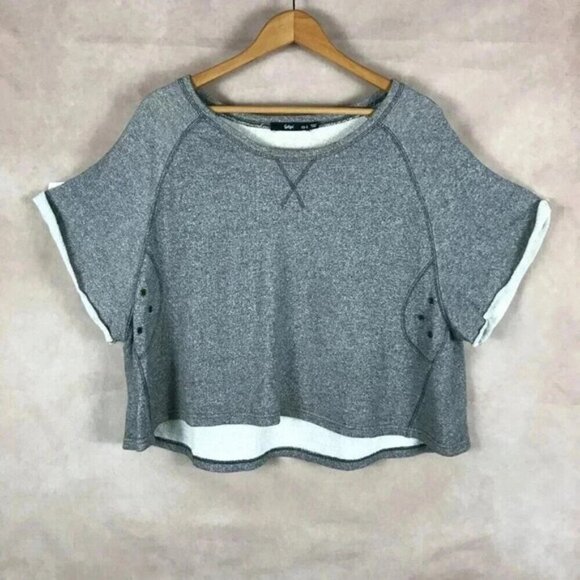SPORTSGIRL Gray Heather French Terry Top Size XS/S - Picture 7 of 8